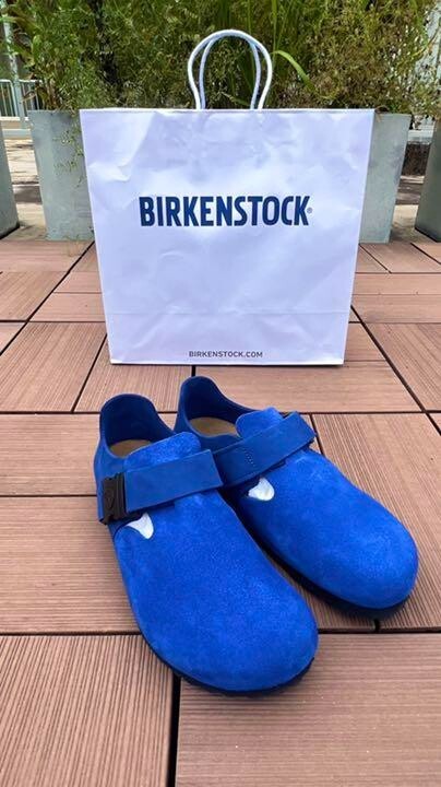 BIRKENSTOCK LONDON Tech Flat Shoes Clogs Ultra Blue Size 41