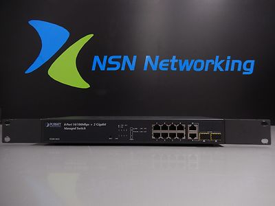 Planet FGSD-1022 V2 8-Port 10/100Mbps +2 Gigabit Switch w/ Rack Ears 