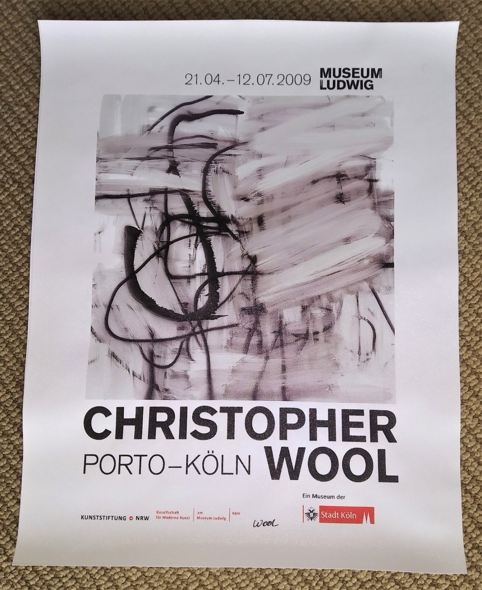 CHRISTOPHER WOOL: Porto–Köln Germany Art Exhibition Canvas Poster