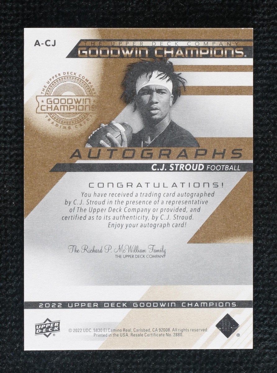 2022 Upper Deck Goodwin Champions C. J. Stroud #A-CJ for sale | eBay