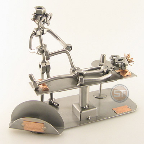 Schraubenmännchen Physiotherapeut mit Visitenkartenhalter Physiotherapie 2226v