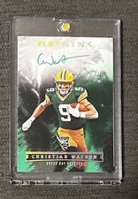 2022 Origins Christian Watson Rookie On Card Auto RC  /5 Packers - Green Match🔥