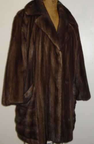 FERAUD Paris Blue Iris Mink Fur Coat Size 8-10 FREE SHIPPING - Picture 3 of 8