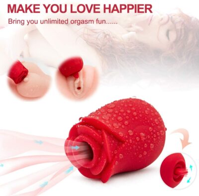 Red Nipple Pump Suck Vibrator Clit Licking Dildo Sucker Women Oral Sex Toys  | eBay