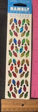 HAMBLY STUDIOS STICKERS SEASONAL PRISMATIC GLITTER MINI CHRISTMAS LIGHTS VINTAGE