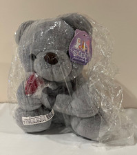 Gray 9  Teddy Bear w/ Rose Stuffed Animal Plush Toy Birthday Valentine Christmas