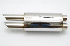 1320 Twin Exit Fujitsubo Legalis Style muffler 240z 260z 2.5 inch DUAL INLET