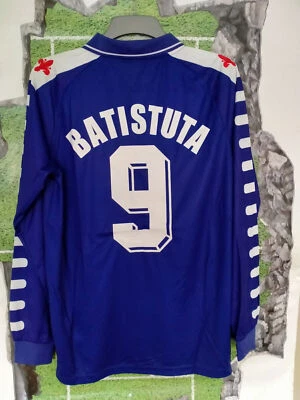 Fiorentina 1998/99 Football Batistuta #9 Home Retro Shirt and Long