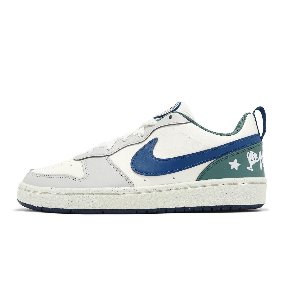 Nike キッズスニーカー US 2Y ネイビー/ホワイト　21cm モアテン Nike Court Borough Low Recraft GS Sail Court Blue Bicoastal Kid