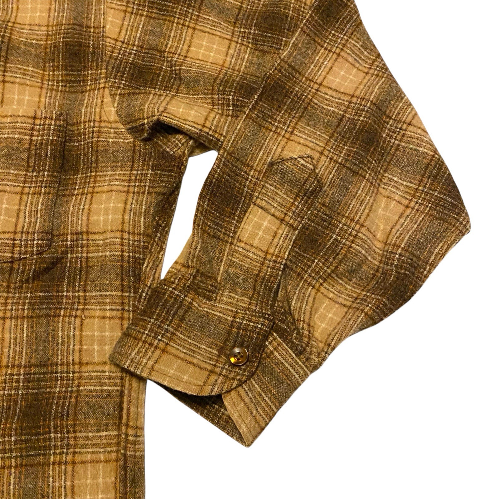 Pendleton Vintage Wool Button Up Lodge Shirt 60s … - image 3