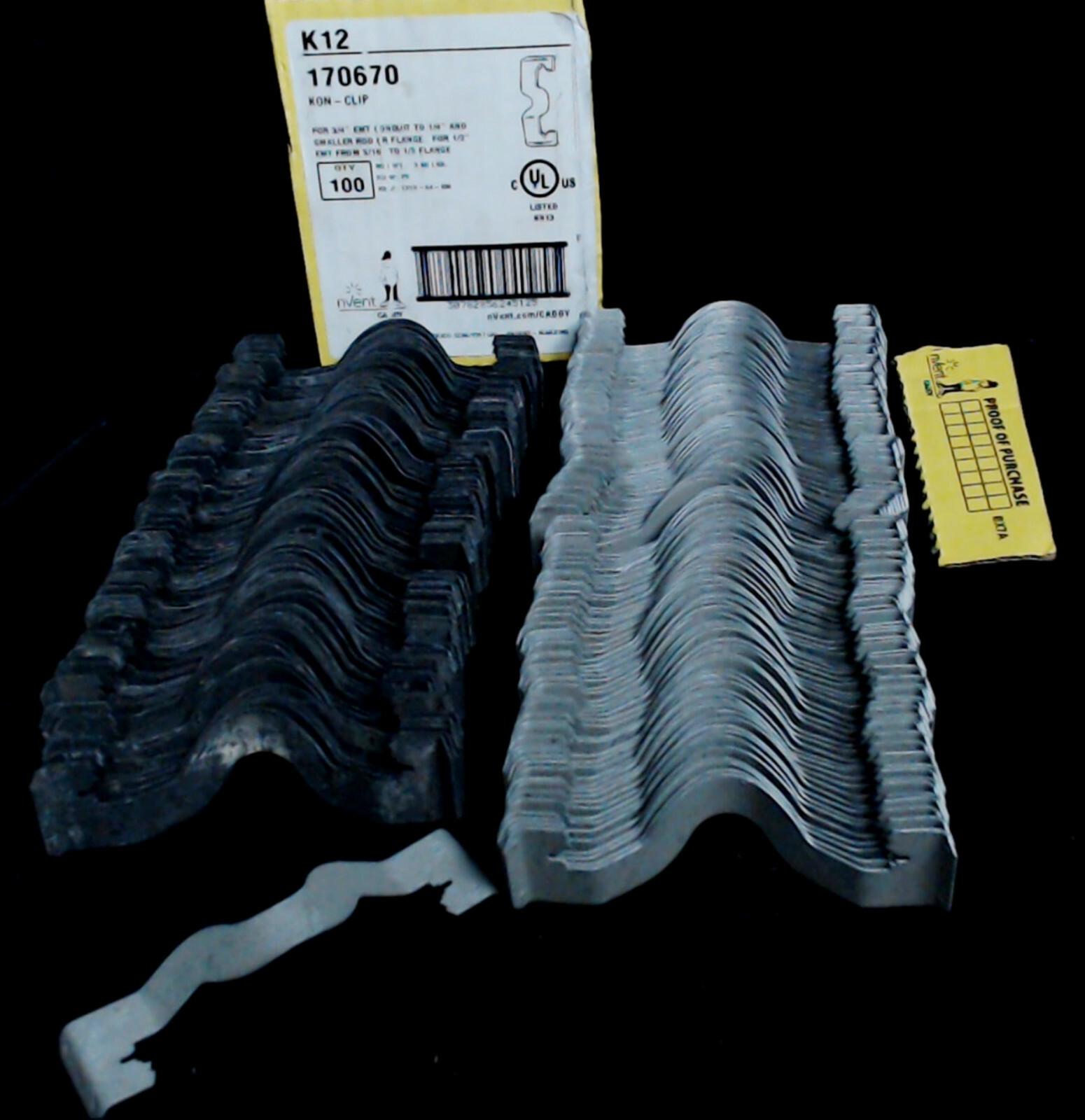 NVENT CADDY K12 CONDUIT HANGERS (168 NEW OPEN BOXES PLUS) FREE