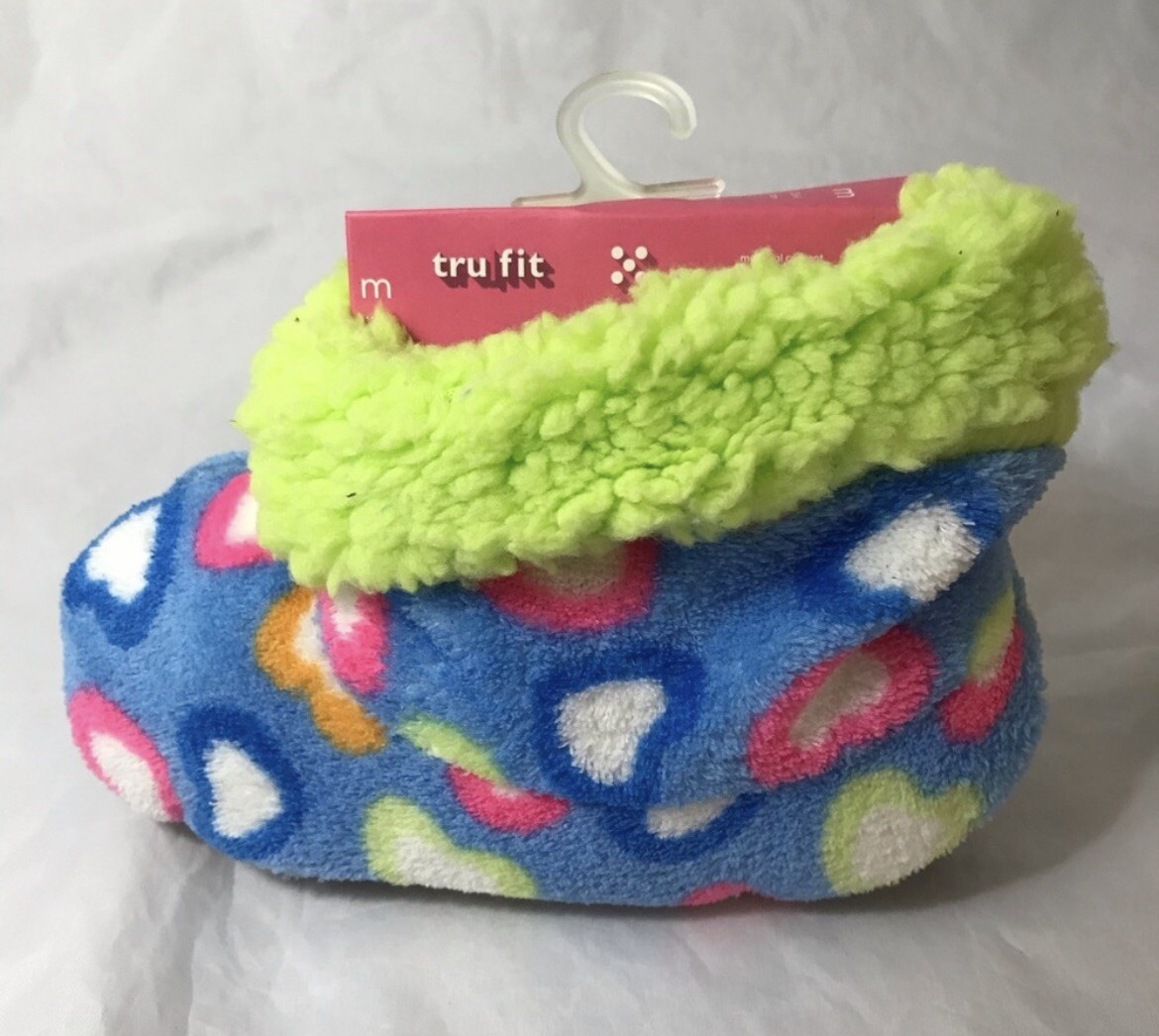 SAOLA Stivali pantofole con suola morbida per ragazze Tru Fit taglia M 13 1 cuori nuovi