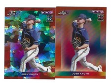 2023 Leaf Vivid Baseball Josh Knoth Base # 76 2-Card Lot