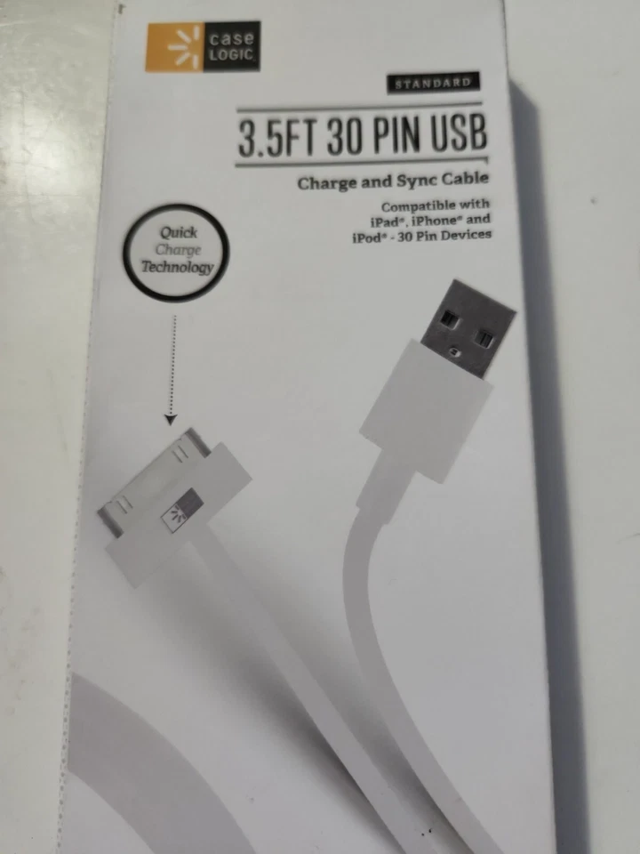 Case Logic 3.5FT 30 PIN USB IPad and Iphone charging & sync cable - Image 2 of 4