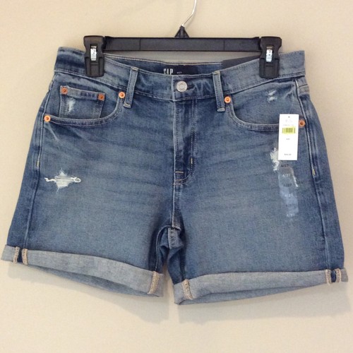 Mid Rise Distressed Denim Shorts Sz 