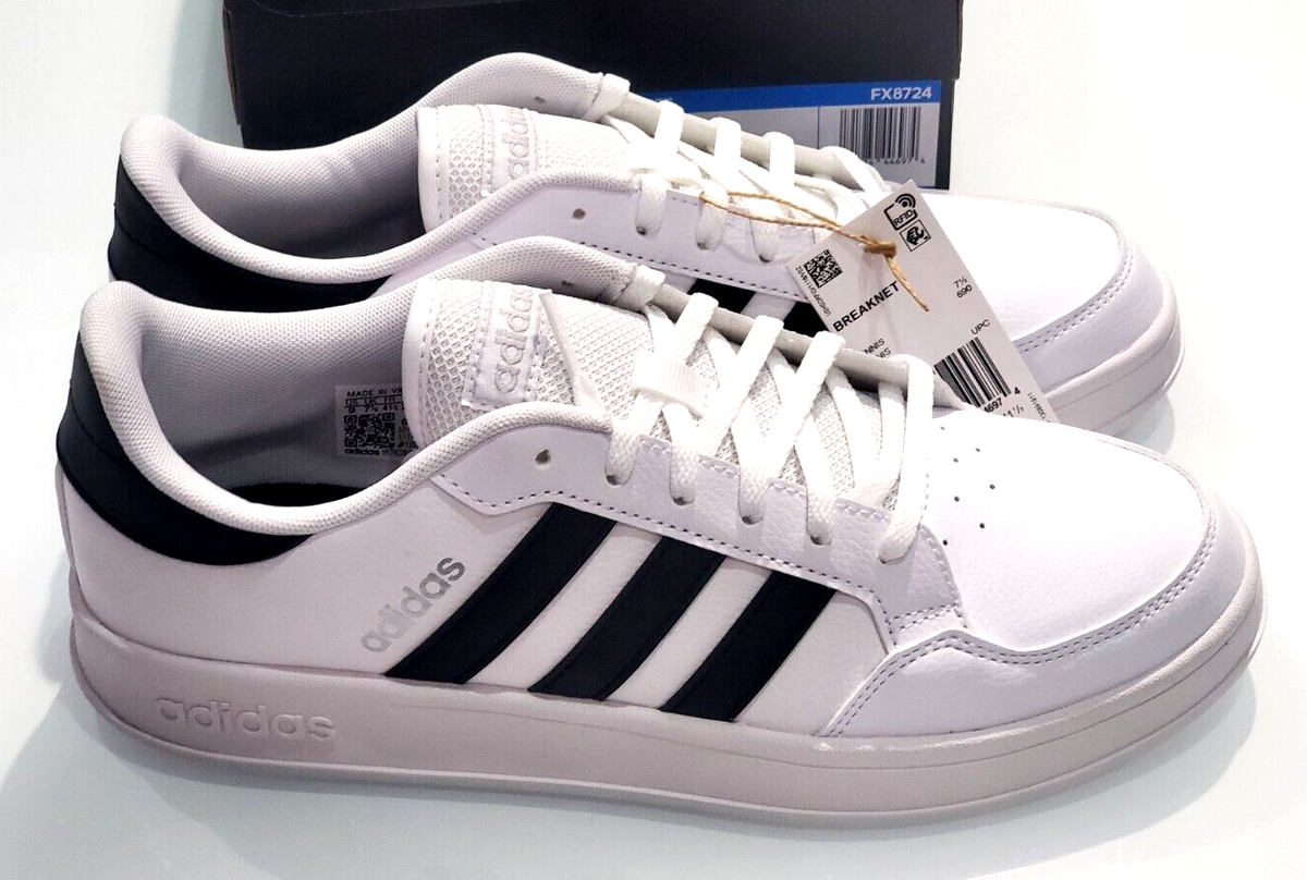 SIZE US9 ADIDAS BREAKNET TENNIS WHITE/BLACK FX8724 D7 1/2, UK7 1/2, F 41  1/2 | eBay
