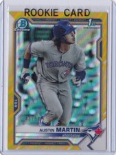 2021 Bowman Chrome Austin Martin Gold Refractor Rookie Card RC #BCP87 Mint 43/50