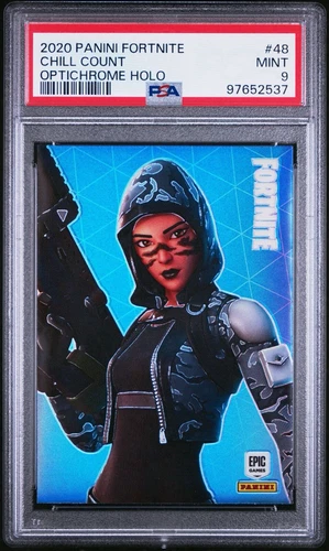 2020 Fortnite Series 2 Optichrome #48 Chill Count PSA 9