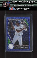 2021 Panini Prizm Draft Picks PDP62 James Wood Blue Donut Circles Prizm RC #/25