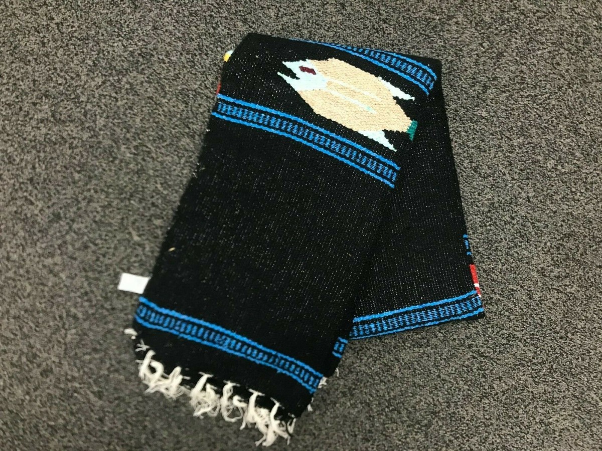 Aqua Sarape Serape Mexican Blanket Saltillo Southwestern 5' X 7' Yoga Throw XL E - Foto 3