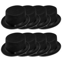 8X Wellgro® Zylinderhut Chapeau Fasching Karneval Hochzeit Magier Zylinder Hut