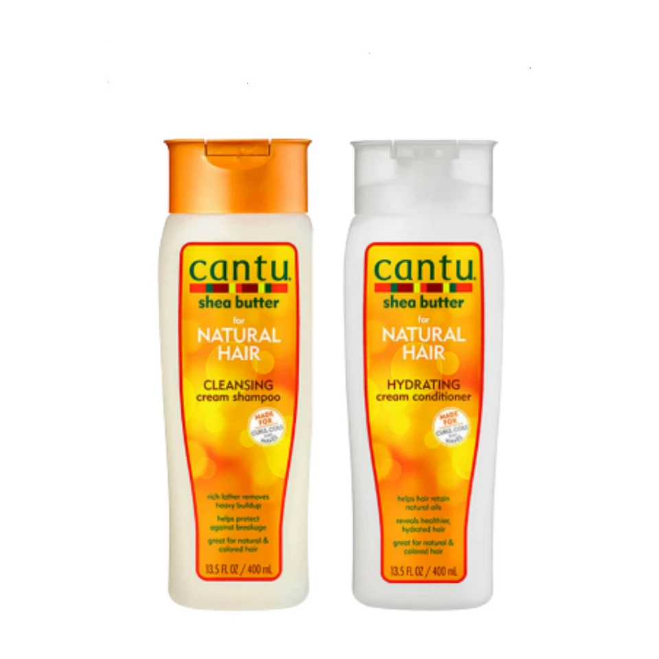CANTU SHEA BUTTER CLEANSING SHAMPOO & HYDRATING CONDITIONER-SULFATE FREE-400ML!! - Image 2 of 2