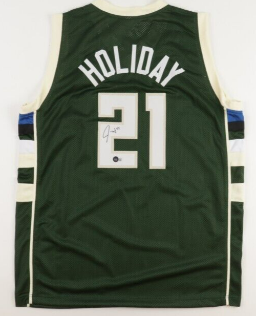 Jrue Holiday Autographed Signed Milwaukee Bucks Jersey / 2021 NBA Champion (Beckett) Guard 