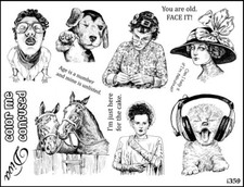 Unmounted Rubber Stamp Plate, Unmounted/Uncut Pink Rubber Stamps