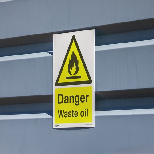 Sealey Warning Safety Sign - Danger Waste Oil - Rigid Plastic - Pack of 10 SS60P - Picture 5 of 7
