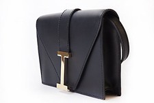 Isaac Mizrahi Padded "I" Clutch Camera Clutch in Genuine Leather