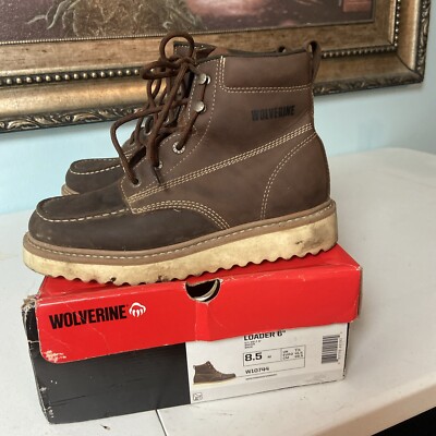 Wolverine Loader 6 Leather Boots Size 8.5 Mens Brown