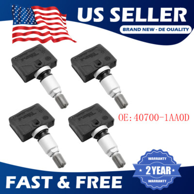 For Nissan TPMS Tire Pressure Sensors Kit 40700-1AA0D - Complete Set of 4 New 