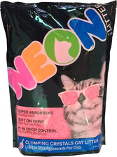 NEON Clumping Silica Gel Crystal Cat Litter, Pink