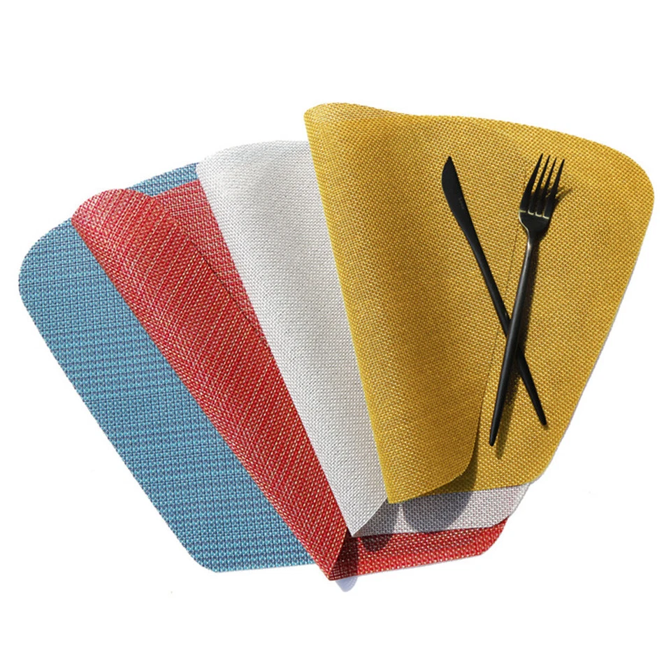 Fan-shaped Placemat Heat Insulation Pads Non-Slip Tableware Mat Coaster Pad - Image 3 of 4