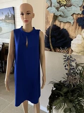 Love...ady Womens Sz M Sleeveless Royal Blue Keyhole Dress