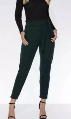 Green Crepe Paper Bag Trousers Size 