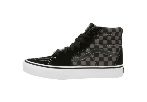 VANS SK8-Hi Checkerboard Black Pewter Suede Canvas Little Kids Boys Girls Shoes