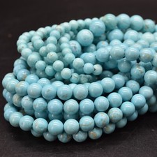Turquoise (Dyed) Round Beads  4mm 6mm 8mm 10mm 12mm 15",  for Jewellery Making