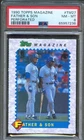 1990 Topps Magazine Perforated #TM27 KEN GRIFFEY JR SR Father and Son PSA 8