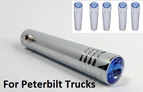 (Set/5) For Peterbilt Green Toggle Switch Extension 2-1/4 Long Chrome Metal - Foto 5