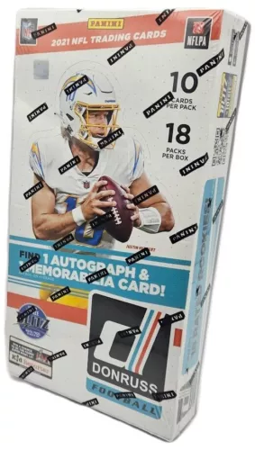 2021 Panini Donruss Football Factory Sealed Hobby Box 18 Packs 2 Hits Per Box