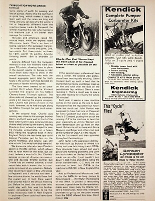 1971 Bensen Gyrocopter Flying Cycle Helicopter Aircraft - Vintage Motorcycle Ad