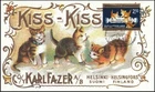 Fazer Candy Shop Kitten Cat Kiss Kiss Folio Stamp Mint Maxi Finland FDC 1991