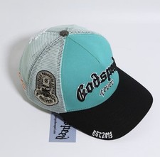 Godspeed Teal Black White Trucker Hat Mesh Back Adjustable Men Streetwear