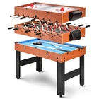 48" 3-In-1 Multi Combo Game Table Foosball Soccer Billiards Pool Hockey For Kids