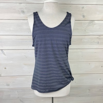 Athleta Blue Striped Athletic Yoga Tank Top Womens Size Medium