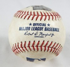 2023 Milwaukee Brewers National Game Used Baseball Freddy Peralta Joey Meneses 2