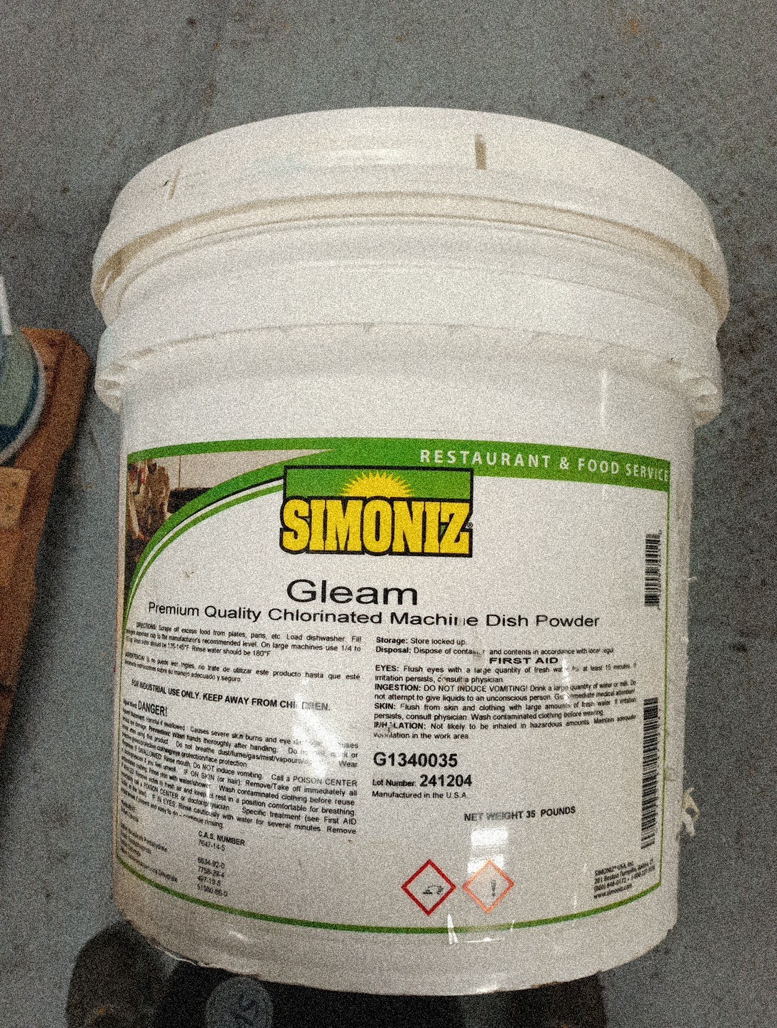 Simonz 35 Lb Green Coordinated Machine Washing Powder