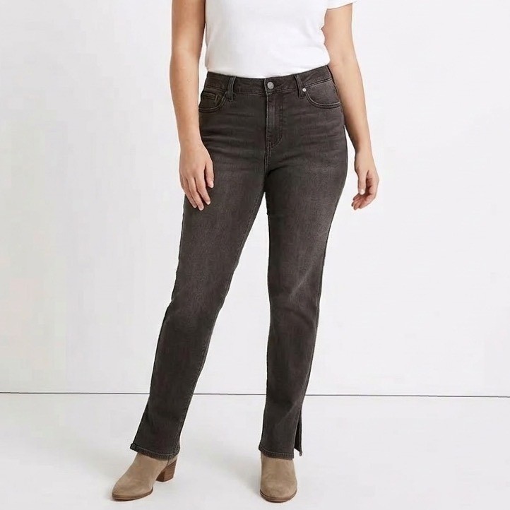 Time and Tru Bootcut Jeans Womens 10 Black Denim Cotton Stretch Mid Rise Travel