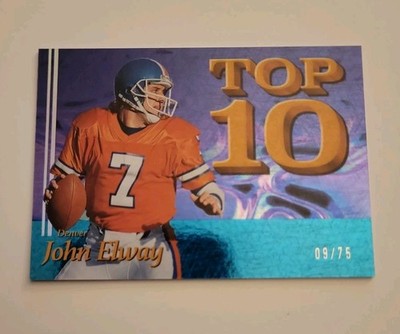 2026 Panini Decades 90s John Elway Top 10 Teal Refractor /75 #T10-JE NFL HOF QB 